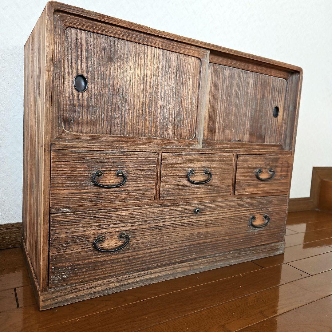 昭和レトロ　古道具　古家具　箪笥　引き出し　チェスト　木製　和風　古民家