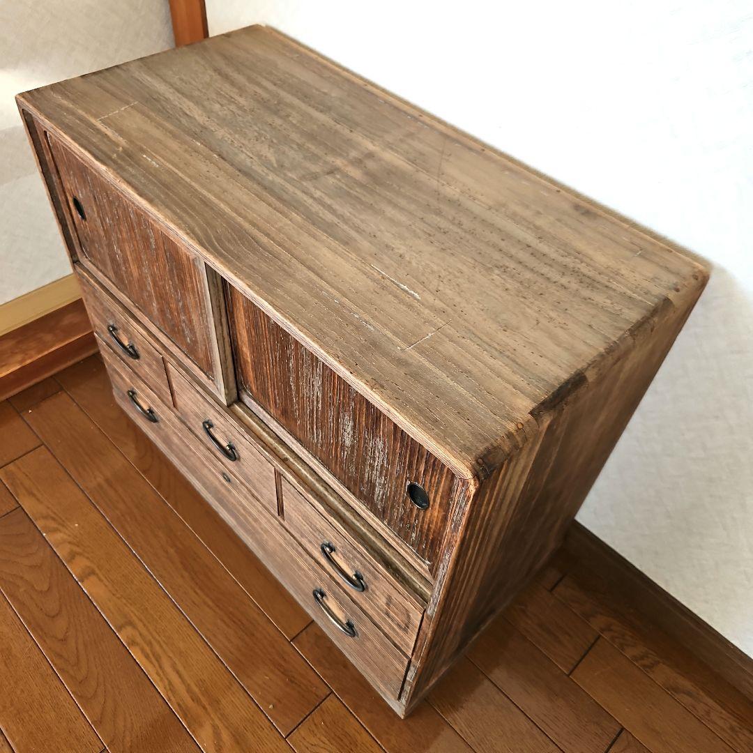 昭和レトロ　古道具　古家具　箪笥　引き出し　チェスト　木製　和風　古民家
