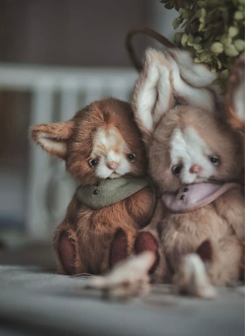 ぬいぐるみ アーティストベア テディベア 海外作家様 気怠うさぎ 兎