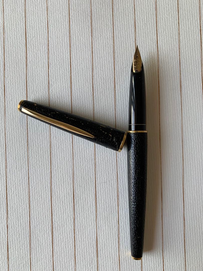 パイロット 18Kペン先万年筆& セーラー 18Kペン先革巻き万年筆 2本セット