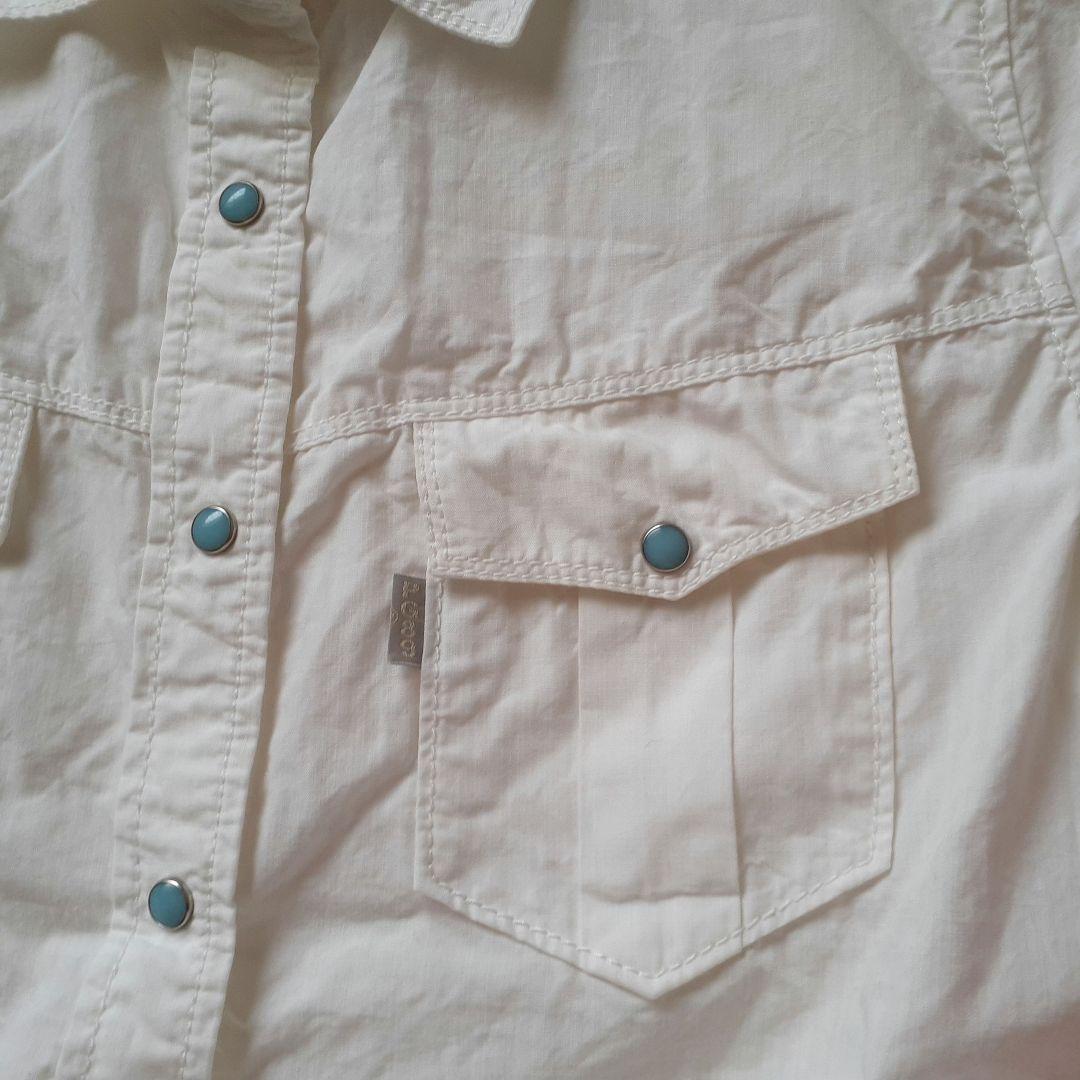 【未使用 タグ付き】 パーリーゲイツ　半袖 シャツ　レディース ゴルフウェア　白