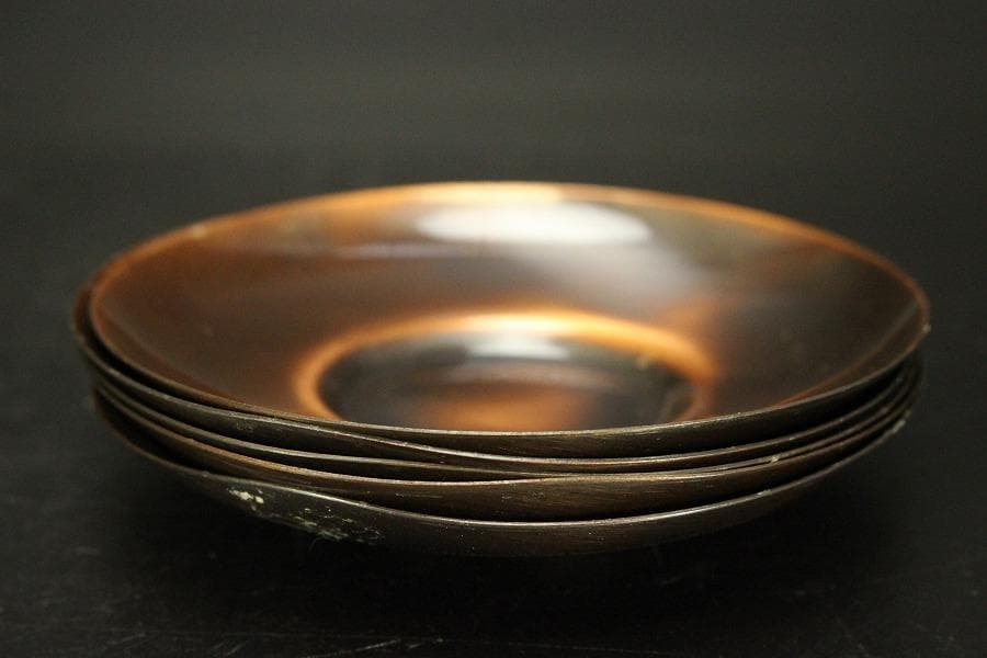 煎茶 銅製 湯沸 茶托 まとめて(A960)