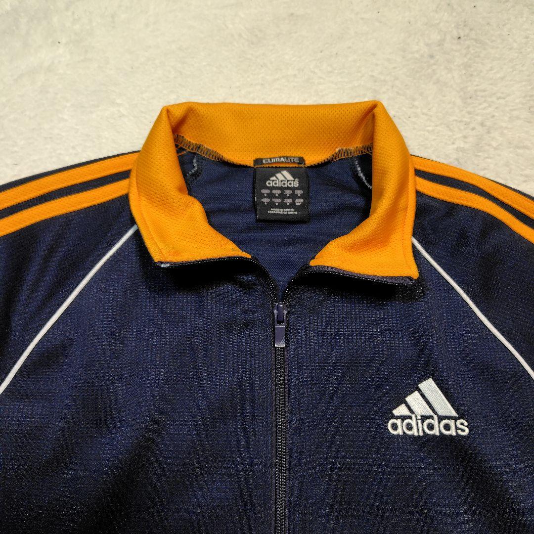 【美品】アディダス adidas ジャージ 上下 ネイビー/オレンジ M