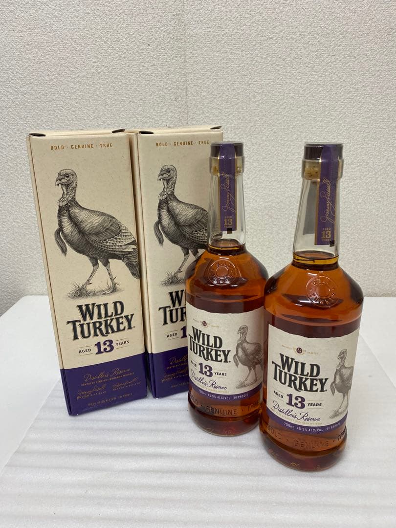 3-3220 ワイルドターキー 13年 ディスティラーズ リザーブ 箱付き2本