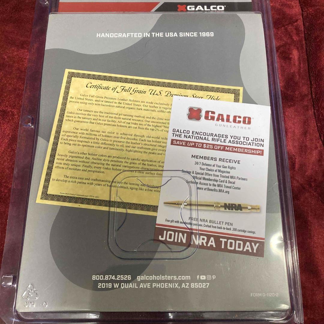 最高級 GALCO マイアミクラシック ショルダー 1911系 タン WA最適
