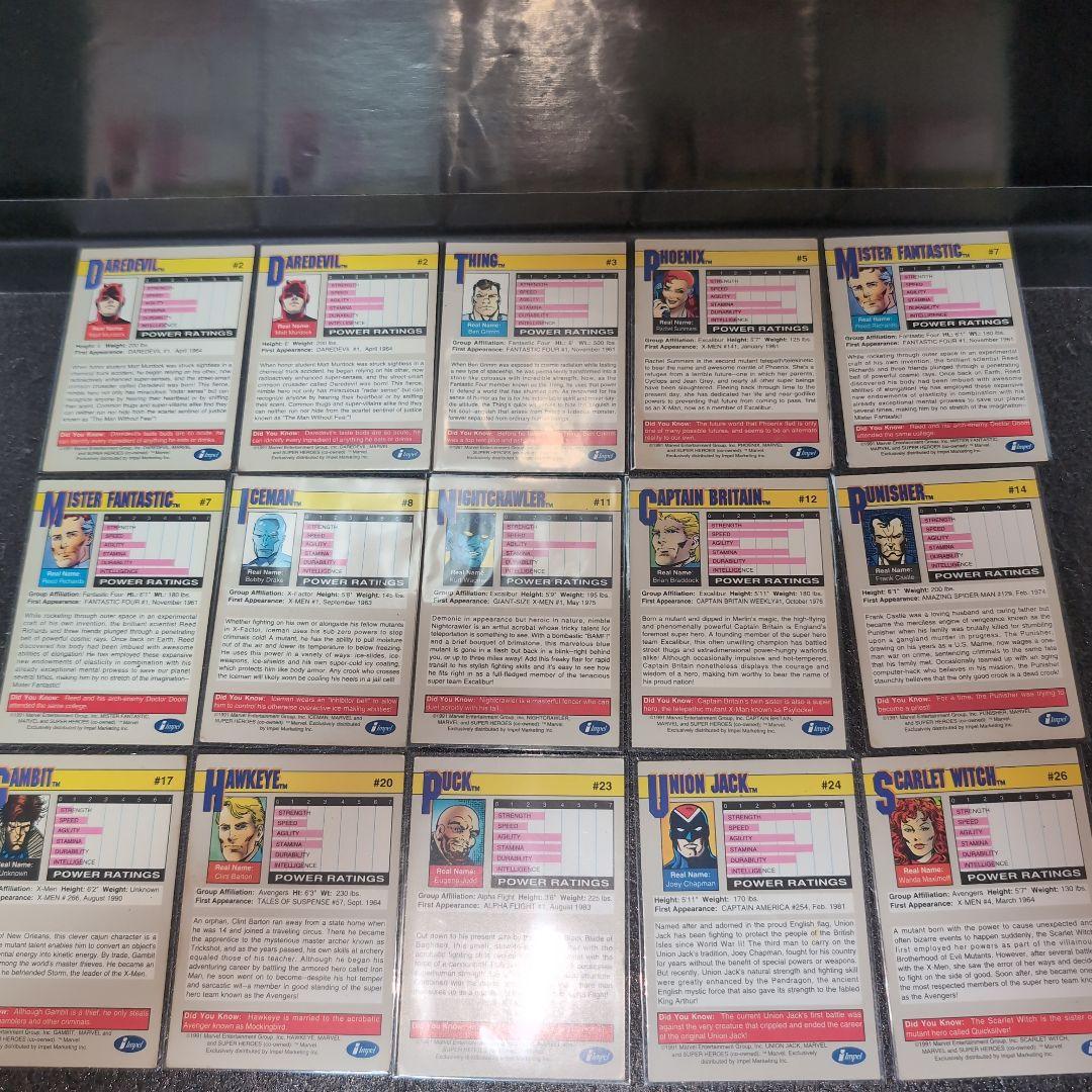 MARVEL 1991 トレーディングカード まとめ メルカリ便