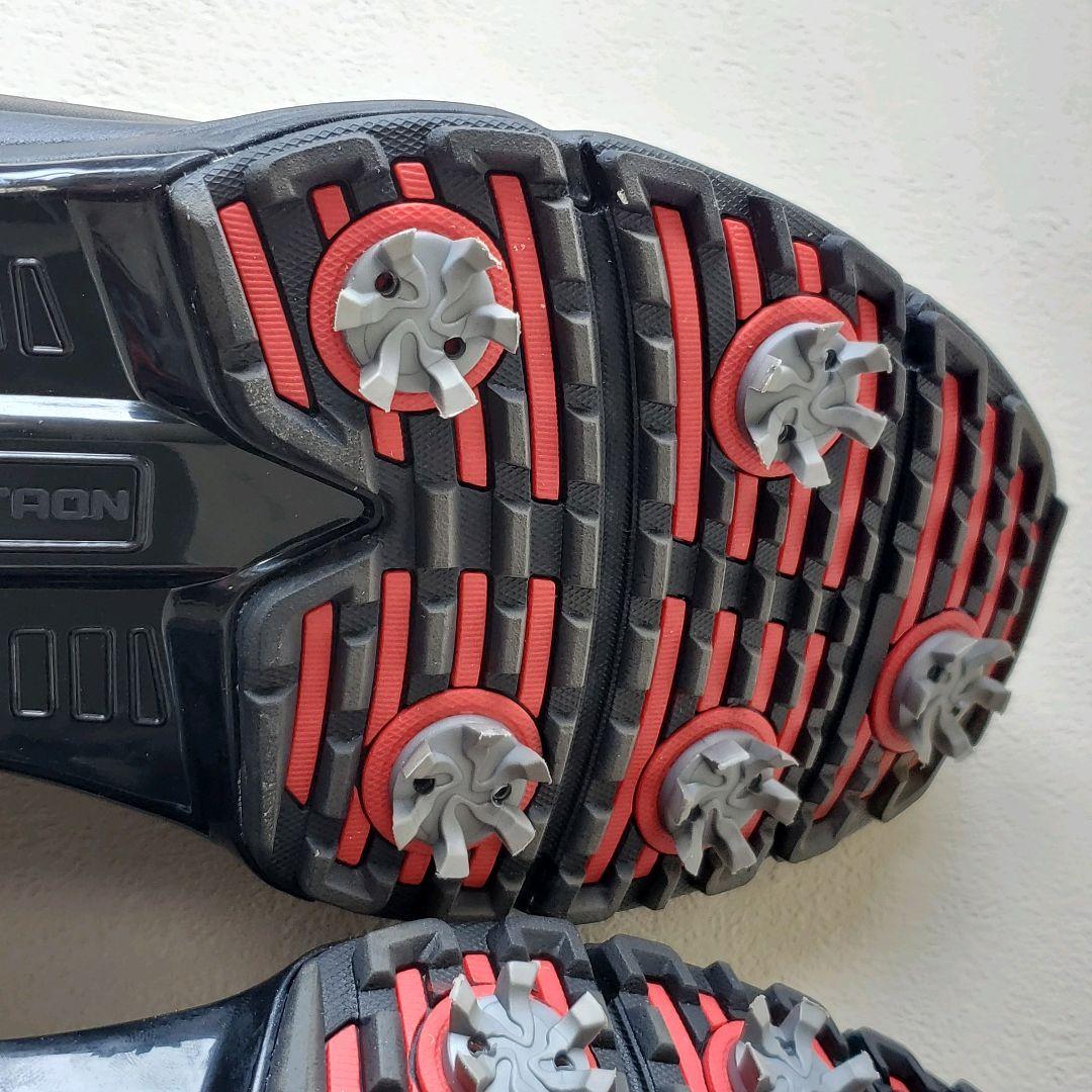 THE STORE UK15 33cm ゴルフシューズ 黒/赤 合成皮革