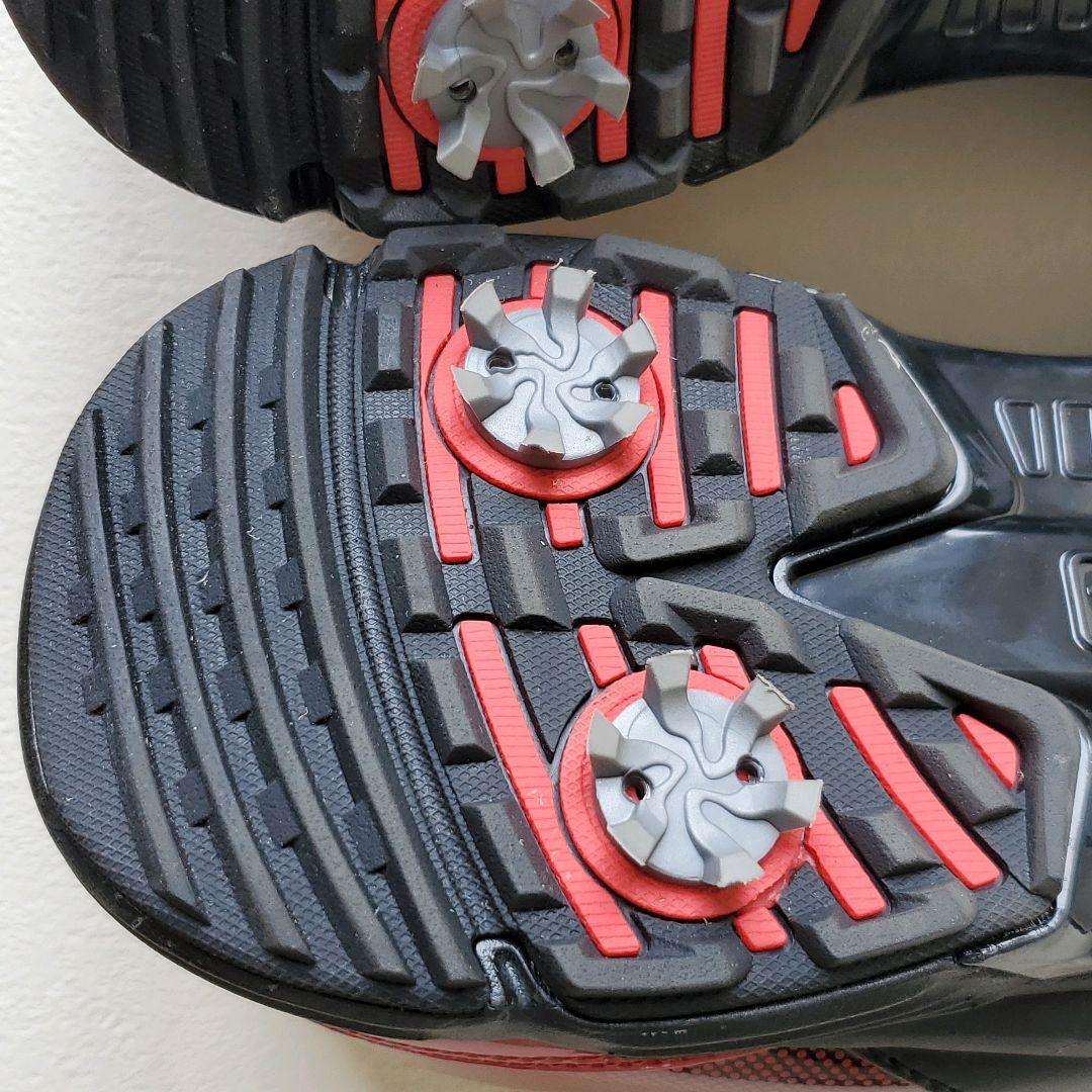 THE STORE UK15 33cm ゴルフシューズ 黒/赤 合成皮革