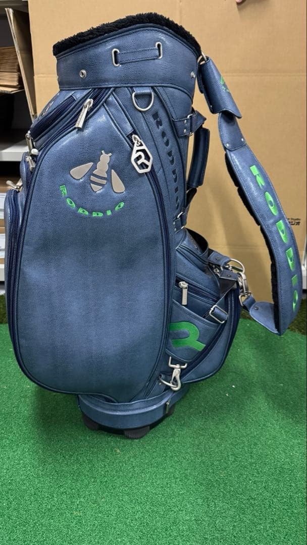 ロッディオRODDIO プレミアムキャディバッグ ゴルフバッグスネークネイビー