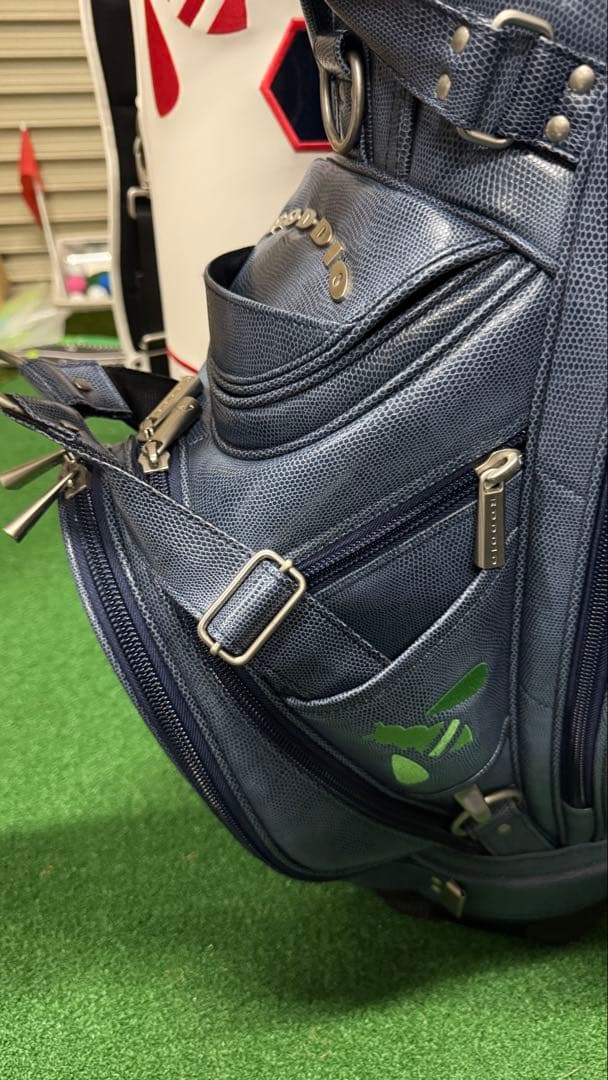 ロッディオRODDIO プレミアムキャディバッグ ゴルフバッグスネークネイビー