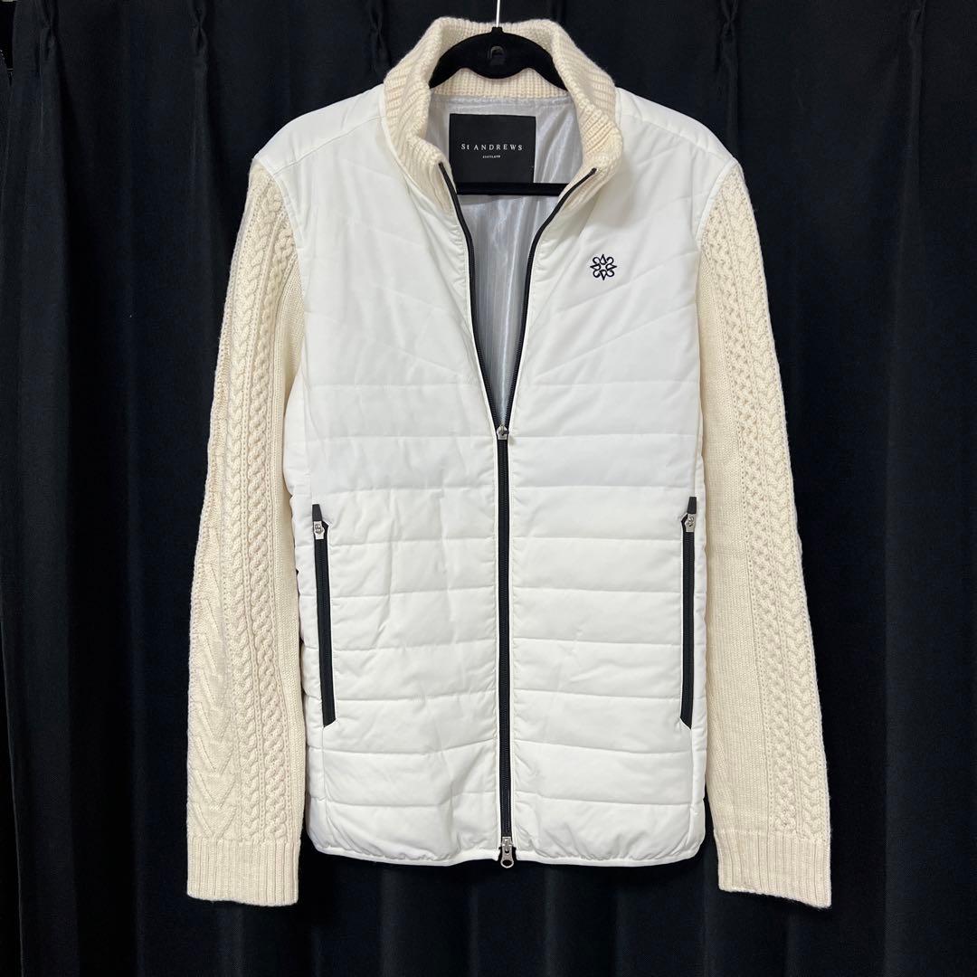 セントアンドリュース・中綿キルト袖ニットブルゾン