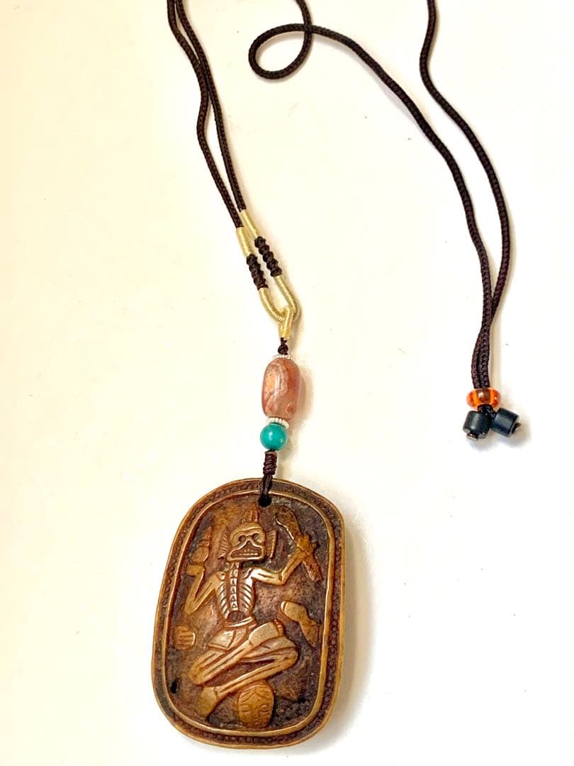 呪物　カパラ　天珠　チベット　カパーラ　頭蓋骨　根付　クマントーン　プラクルアン