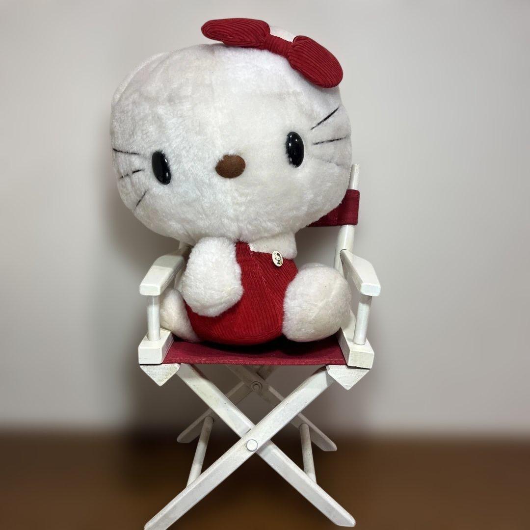 ハローキティ　オールド　初期　横向き　レア　ビニールバック　椅子付　昭和レトロ