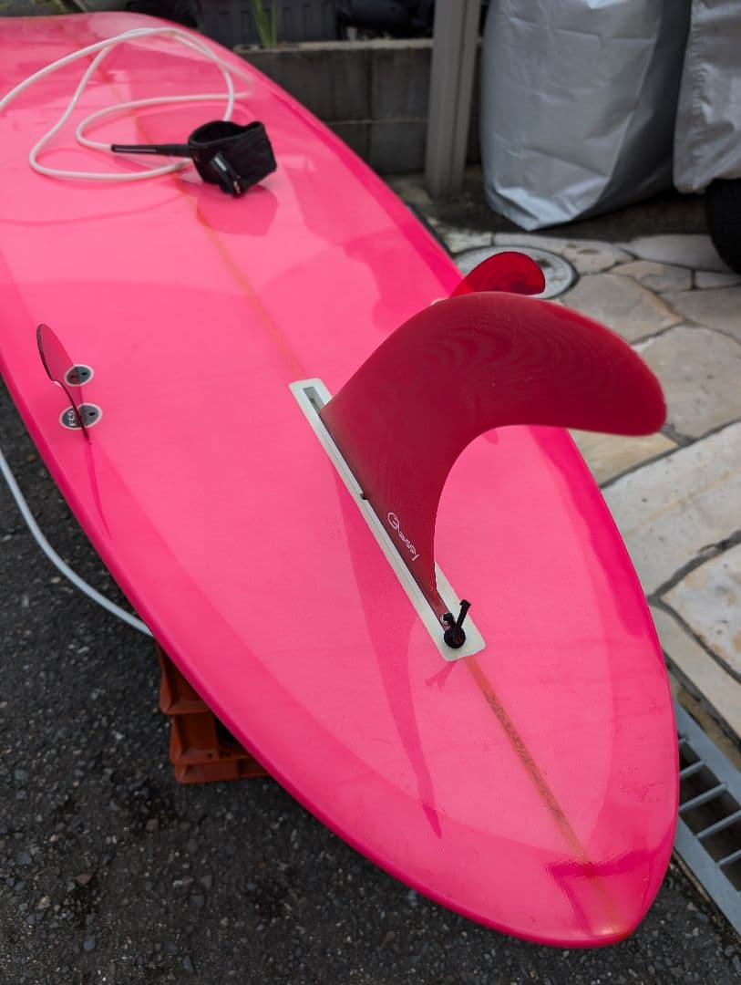 超美品　ロングボード　9,2　蛍光ピンク