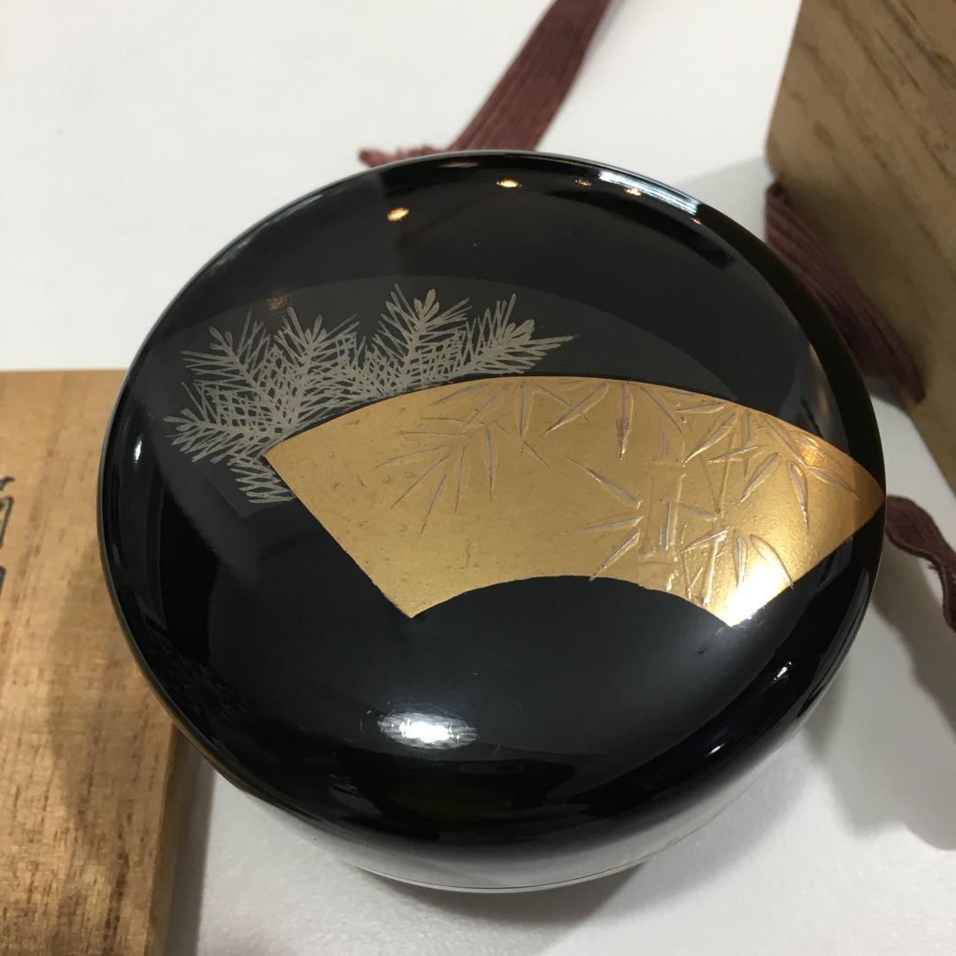 大平棗・漆・蒔絵・在銘・茶道具