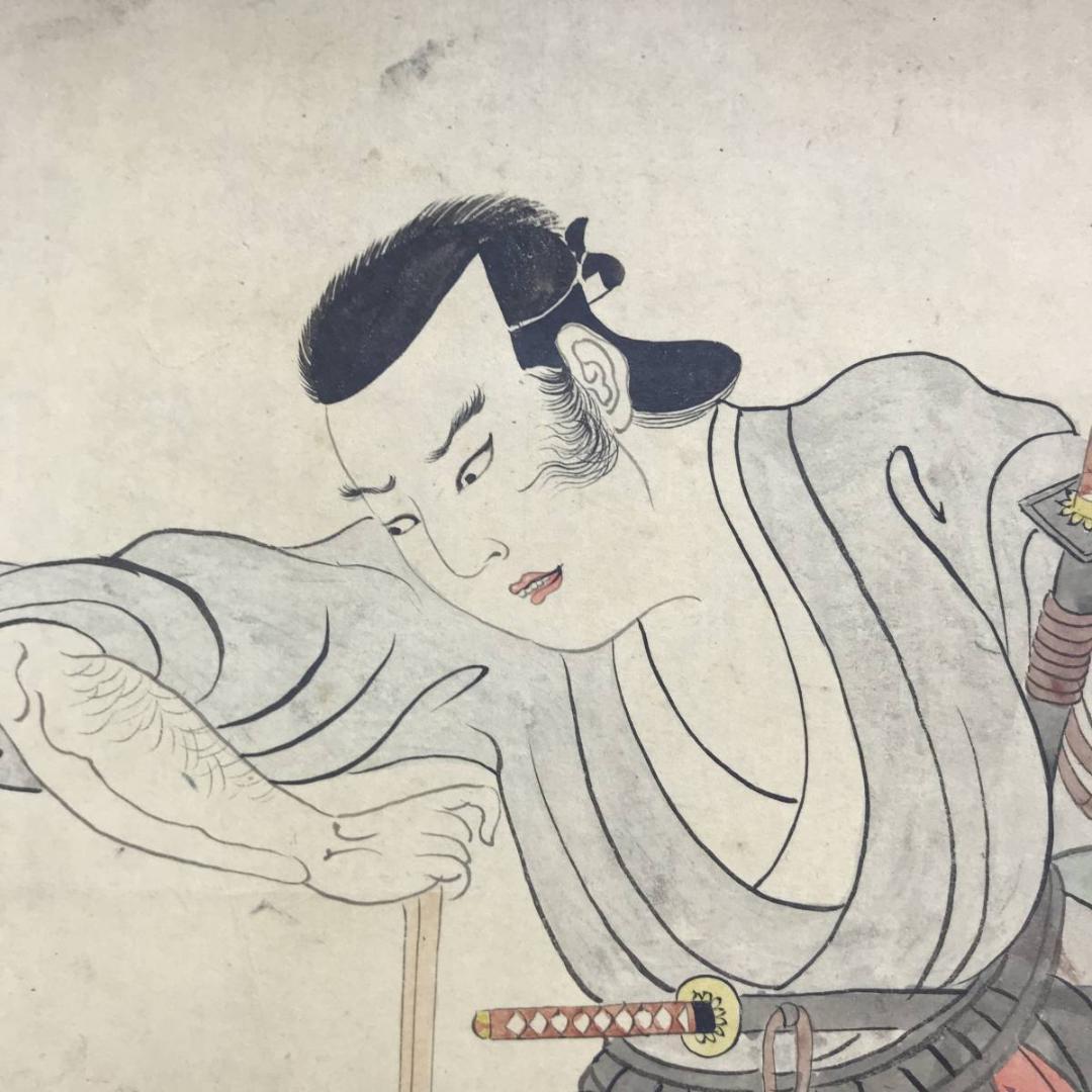 作者不明/大和絵/人物図/掛軸☆宝船☆AD-568