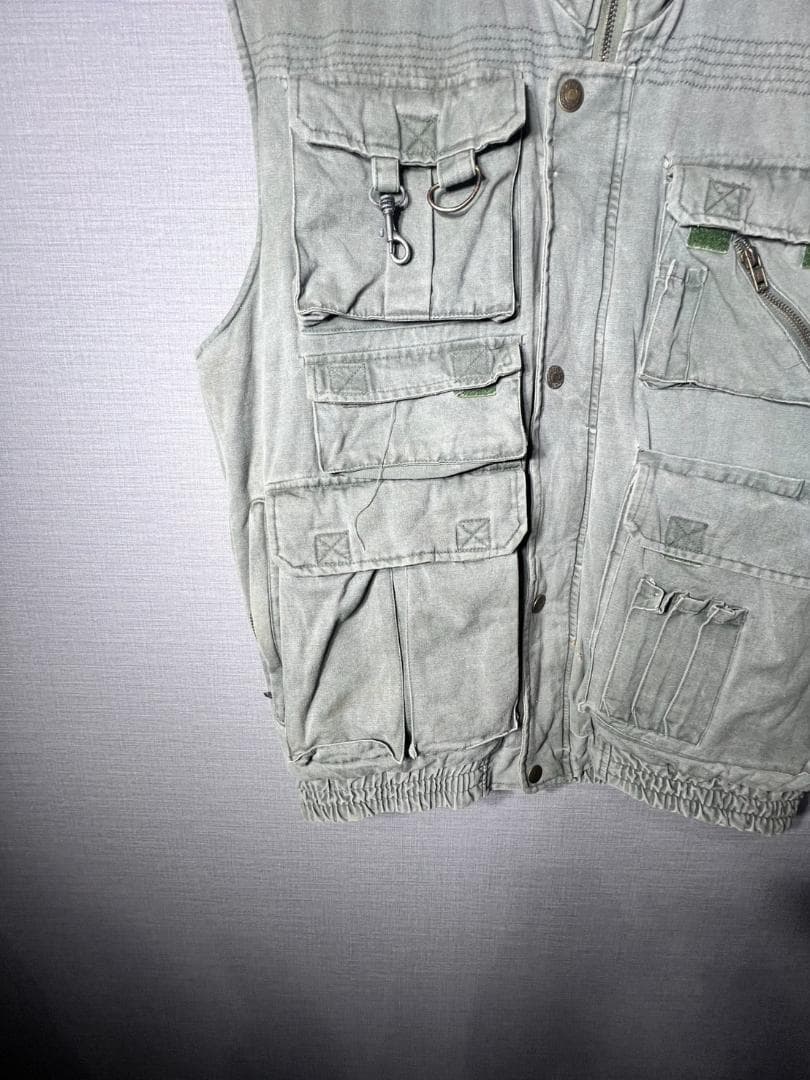 【ヴィンテージ】TODAYS NEWS 多機能フィッシングベスト M カーキ