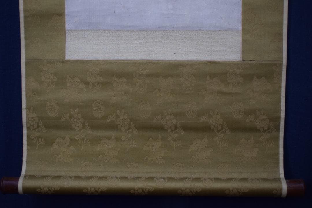 【真作】柴野栗山/二行書/掛軸☆宝船☆Z-286