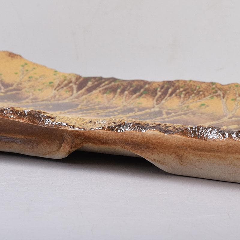 為那都窯　加藤高山（加藤純や）作　隆起象嵌金彩皿　共布共箱　V　R8953B