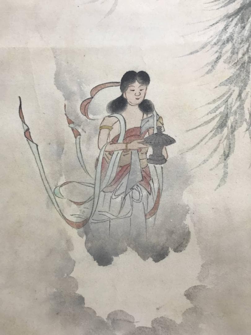 【真作】徳南舎/柳巌観音図/観音図/大幅/掛軸/名家伝来/AC-285