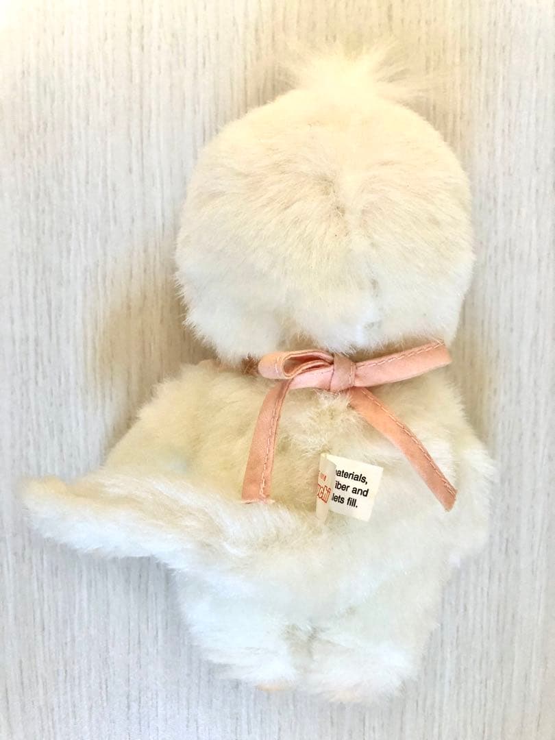 ホワイト モンチッチ 女の子　Sサイズ　ぬいぐるみ　希少　平成レトロ　限定