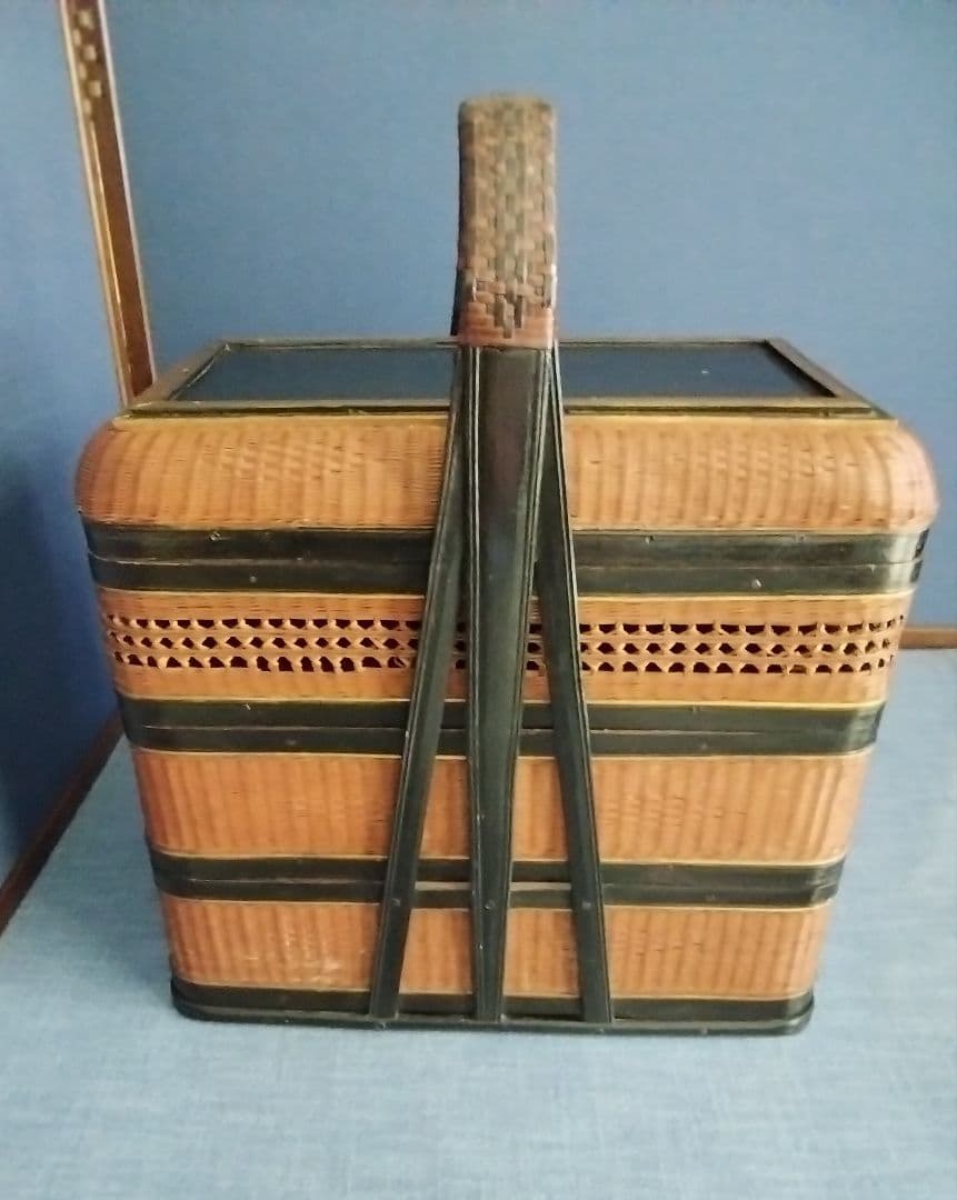 煎茶道具　提藍三段式(ていらん)　竹網込み