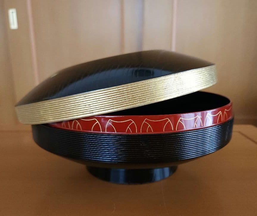 漆器 輪島塗 目代宗芳造 和食器 茶器 菓子入れ 和菓子 主菓子 茶道 食籠