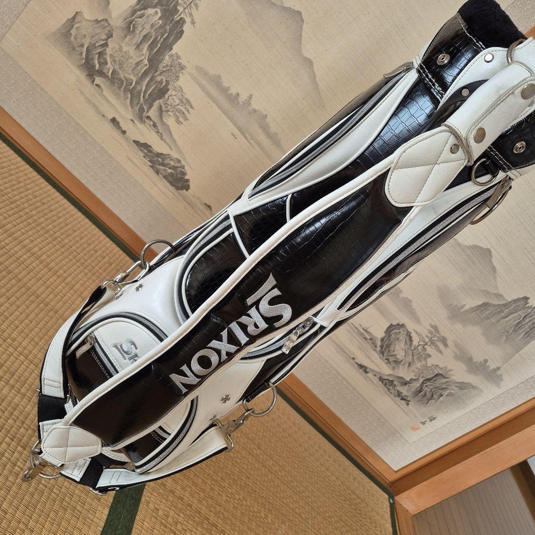 Srixon キャディバッグ 3点式　ホワイト/ブラック　フード付き