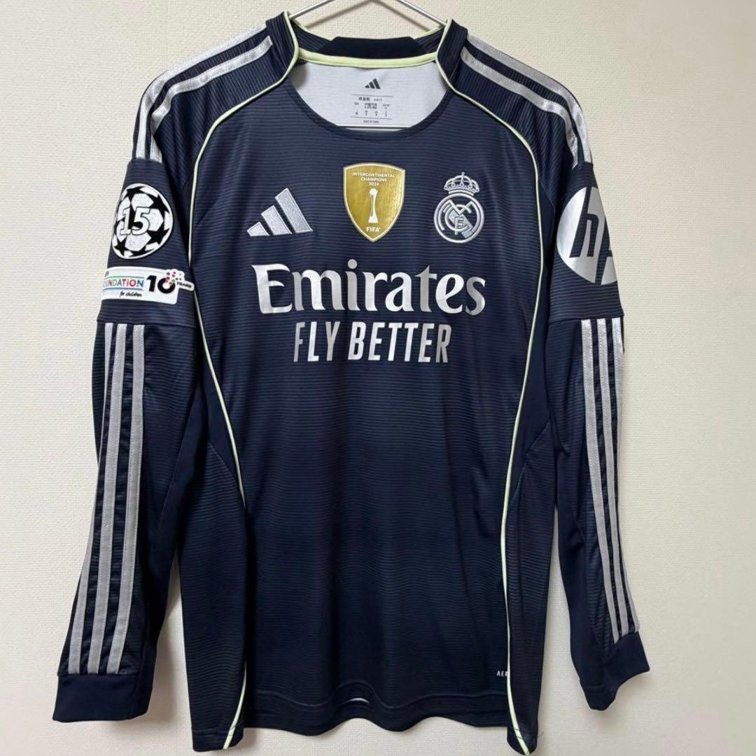 【完全正規品】レアル・マドリード ベリンガム アウェイ 長袖レプリカユニフォーム