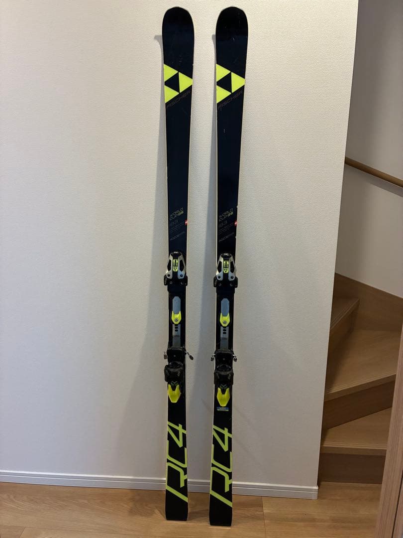 mm3　フィッシャーGS スキー 183cm ブラック/イエロー