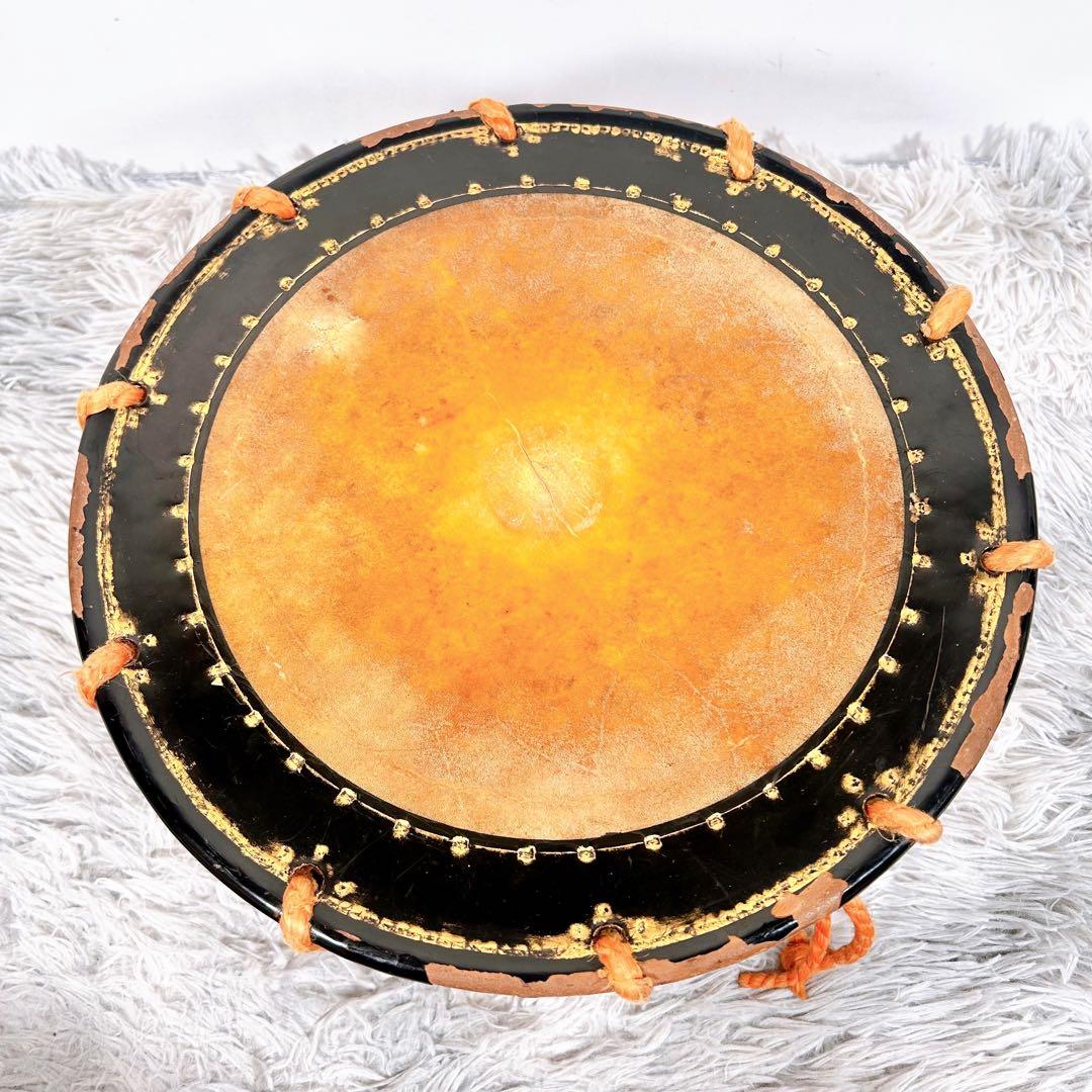 【希少】太鼓　締太鼓　和楽器　バチ　和太鼓　伝統芸能　3点セット