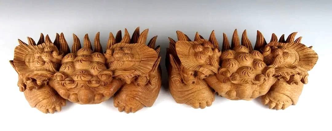 【木彫　獅噛】2個セット　獅子噛み　鬼板　だんじり　地車　曳山　山車　祭り屋台