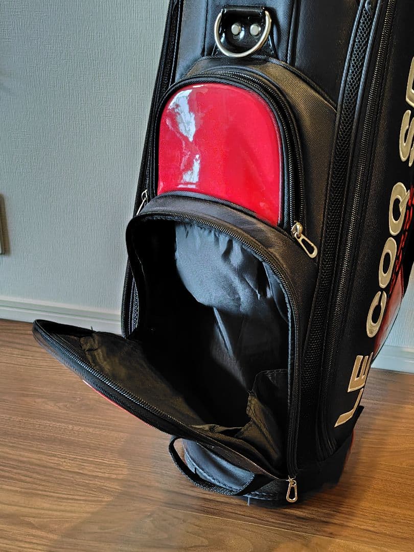 LE COQ SPORTIF ゴルフバッグ FR-1862 黒/赤