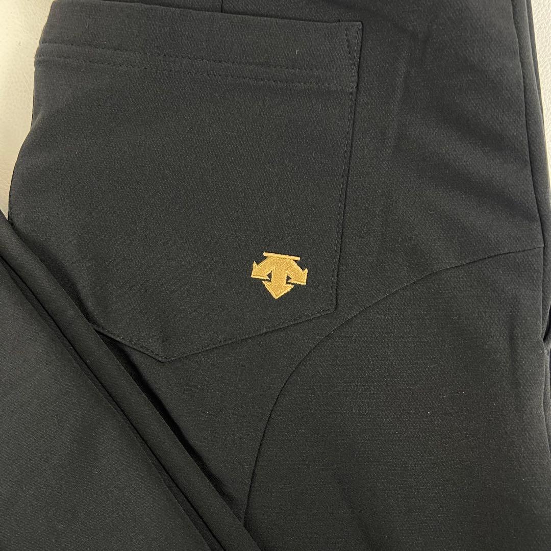 【美品✨】デサントゴルフ パンツ ウェア 裏起毛 ストレッチ ロゴ XL 黒