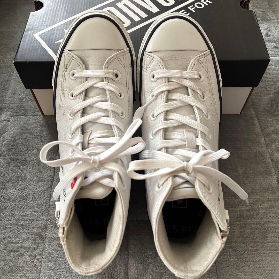 パーリーゲイツ コンバース ゴルフシューズ 白 ハイカット 24.5 袋 箱