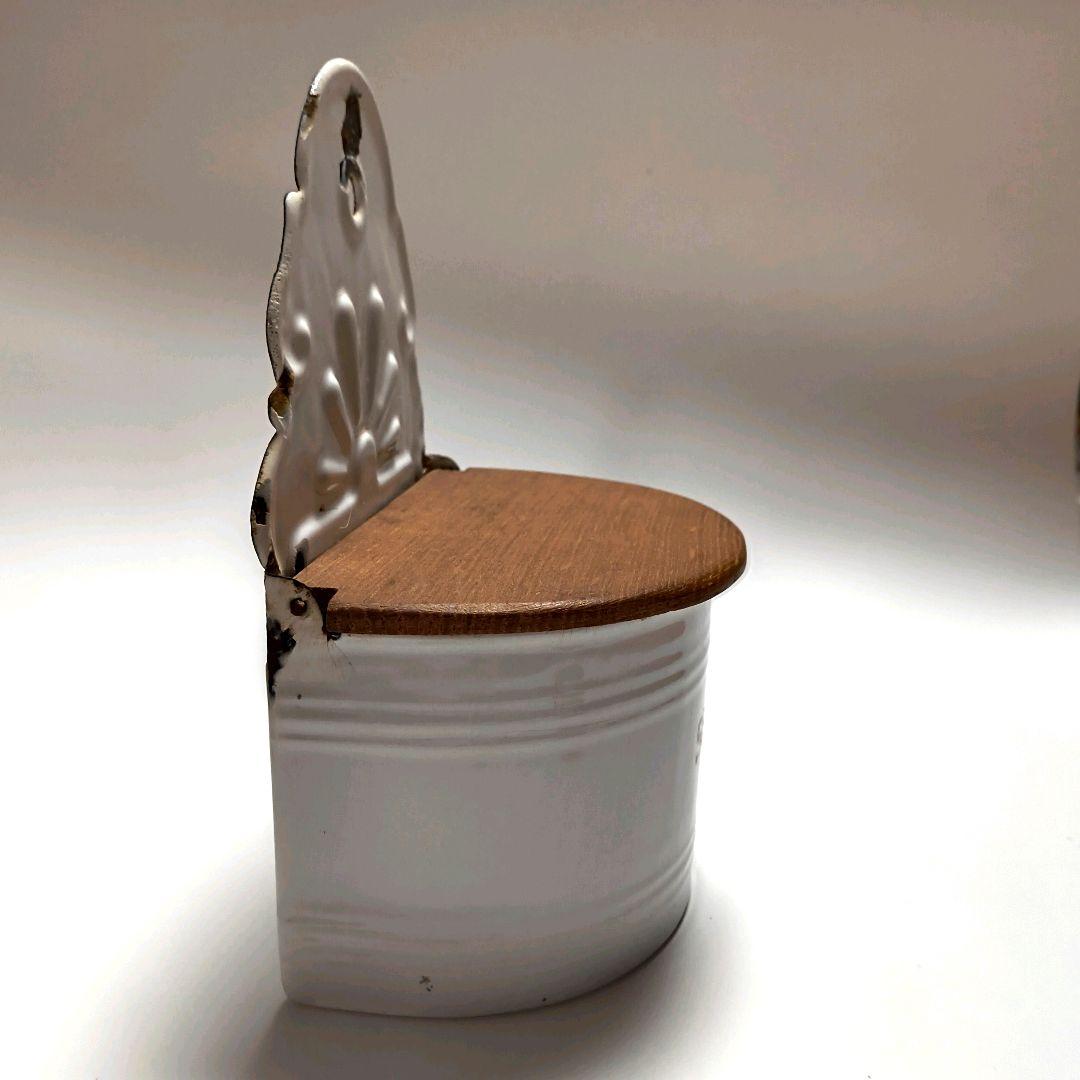 アンティーク ホーロー SEL缶 赤文字 木蓋 ベルギー製 壁掛け