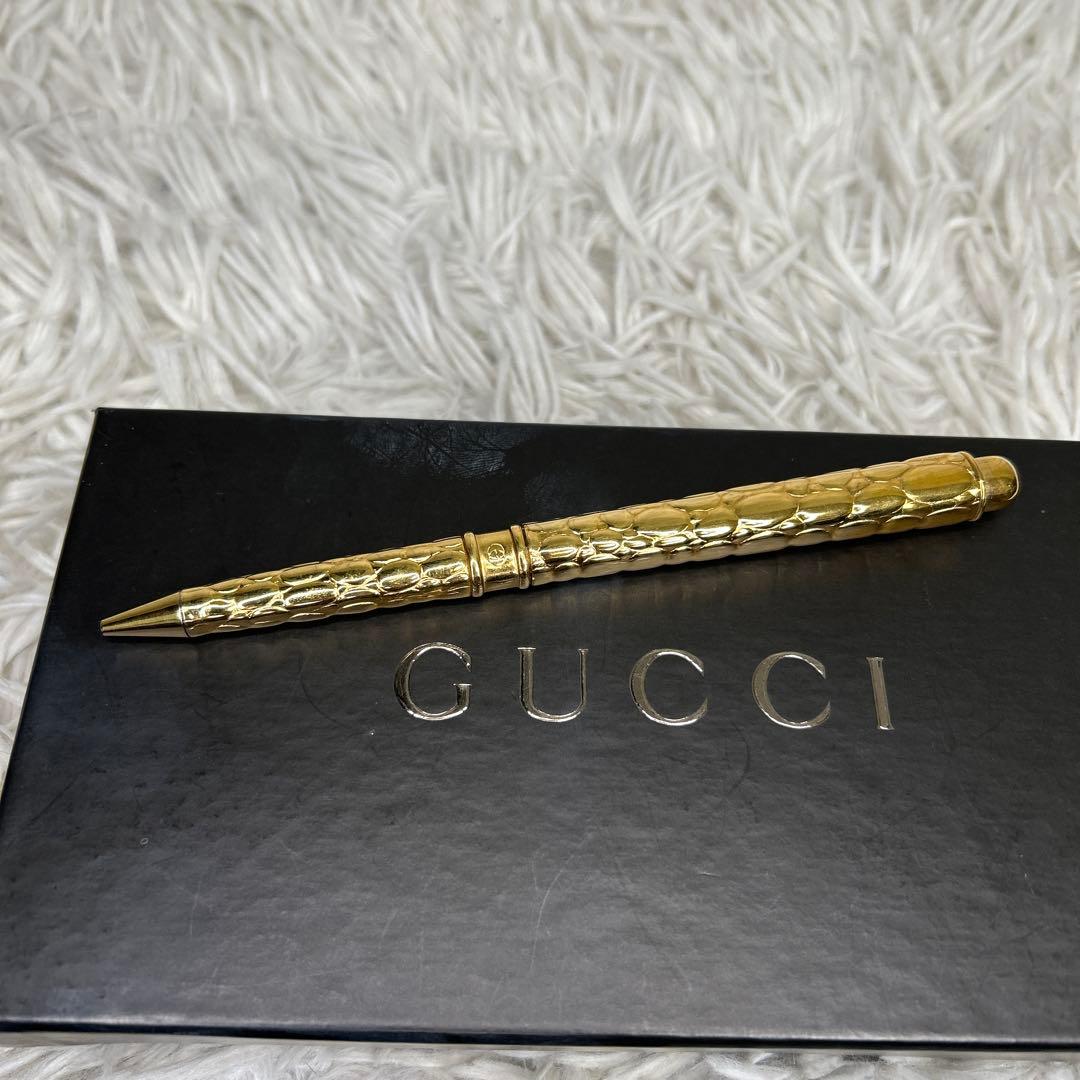 GUCCI ペン　ボールペン　インターロッキング　ゴールド　gold 金