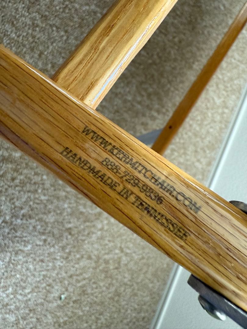 ネイタルデザイン　カーミットチェア　カモ柄　刻印入