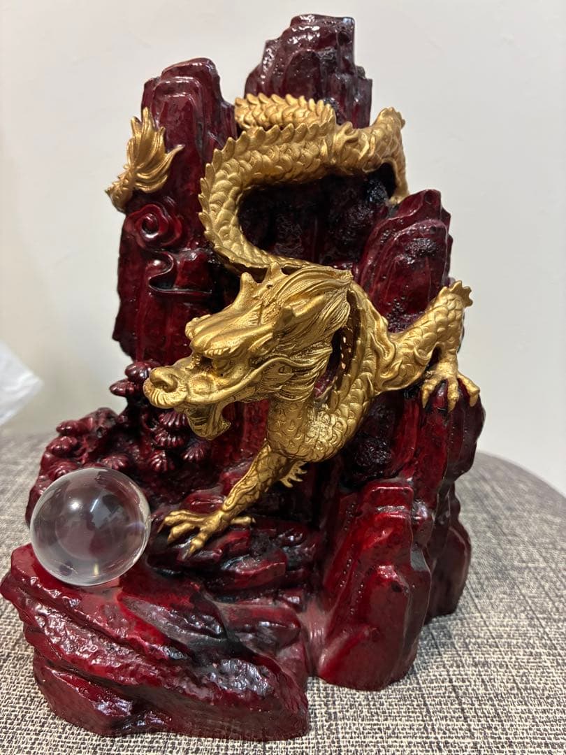 五爪龍 置物 ブロンズ 銅製 風水 開運 金運 インテリア