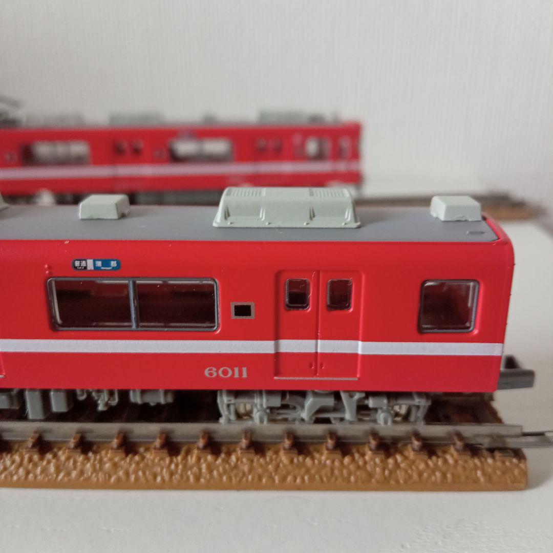 【レトロ】名古屋鉄道6000系　白帯　2両セット　赤色　白ライン