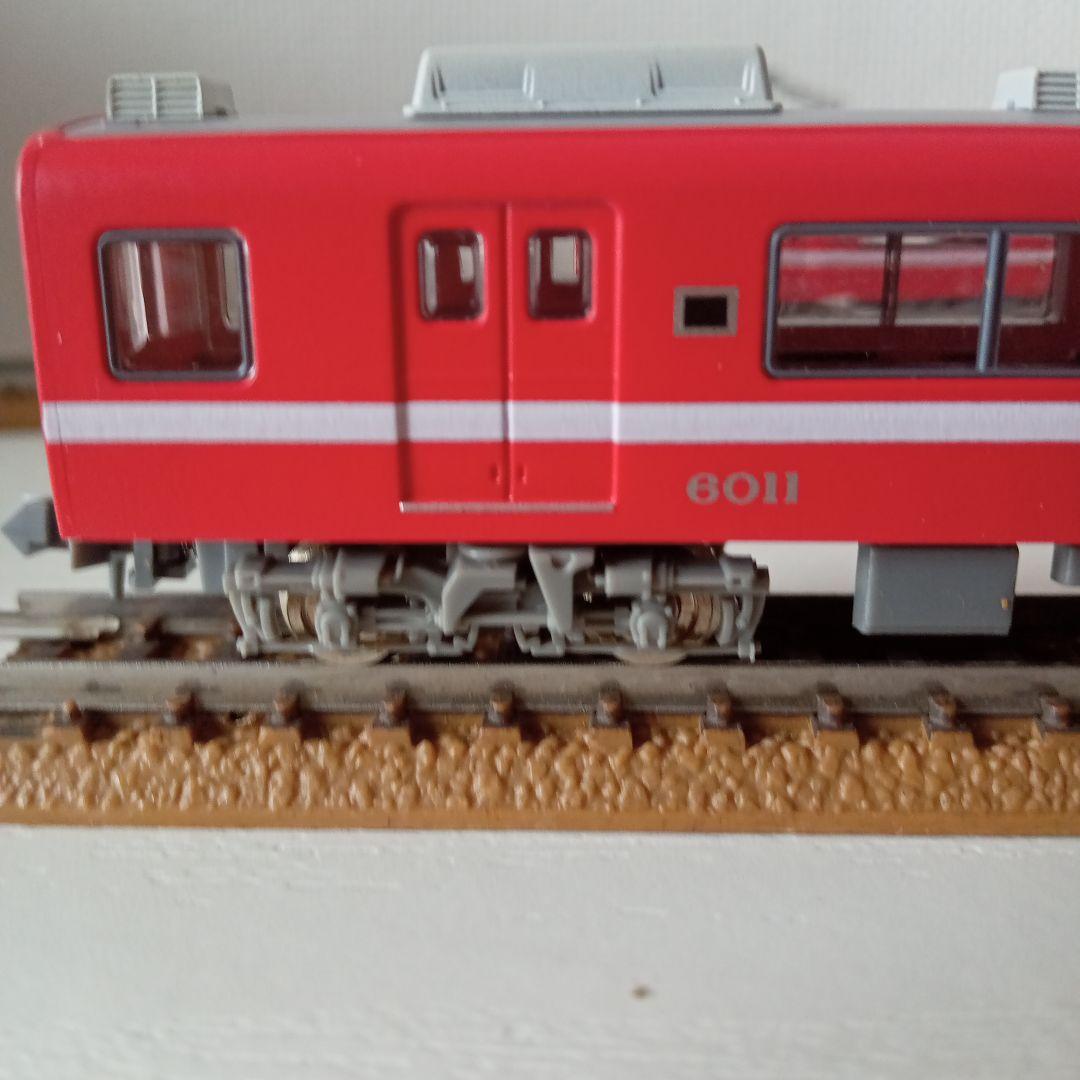 【レトロ】名古屋鉄道6000系　白帯　2両セット　赤色　白ライン