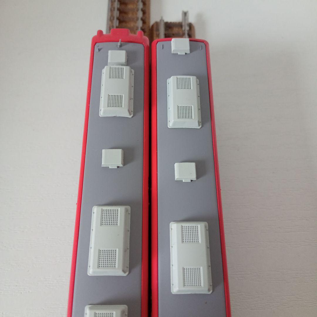 【レトロ】名古屋鉄道6000系　白帯　2両セット　赤色　白ライン