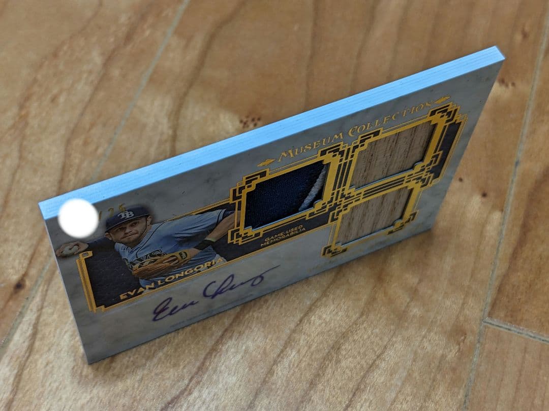 EVAN LONGORIA TOPPS 自筆サイン GAME USED パッチ