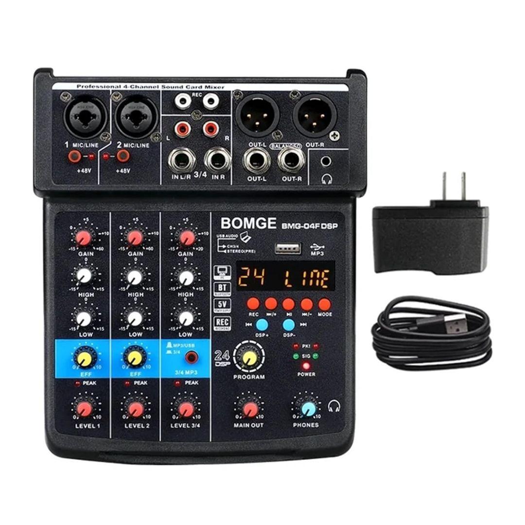 オーディオミキサー 4チャンネル 24 DSP USB サウンドカード