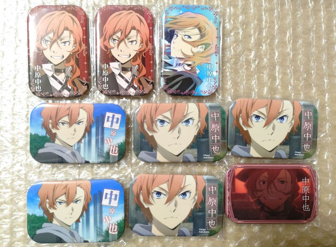 文豪ストレイドッグス　缶バッジ　中也　文スト　まるかく缶バッジ