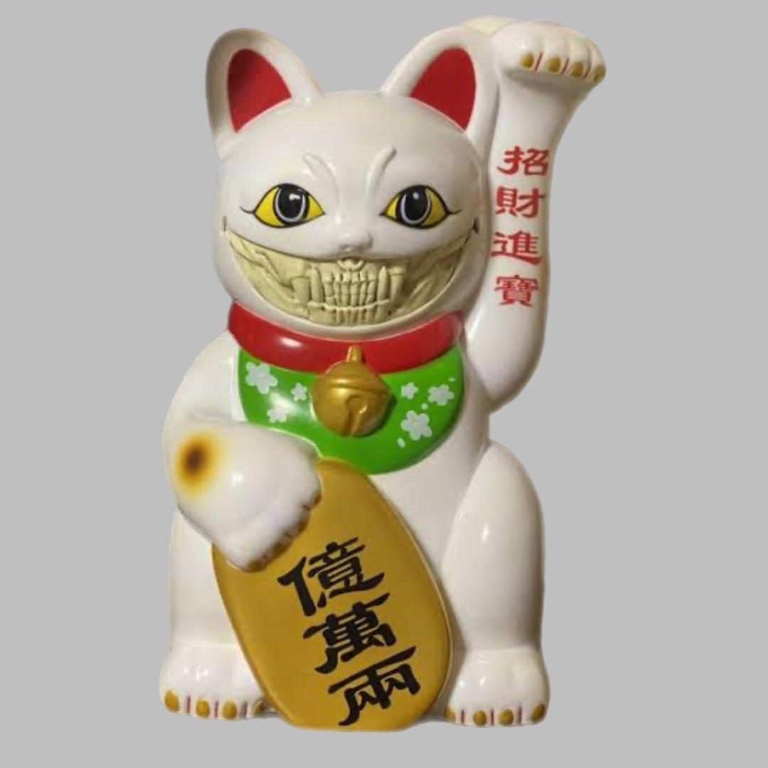 ロンイングリッシュ Lucky Cat Grin ソフビ 招き猫