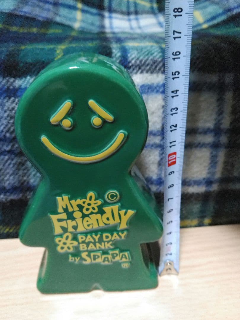 spapa ミスターフレンドリー エスパパ 貯金箱 陶器 グリーン