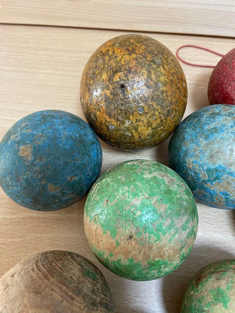 アンティーク　木製ペタンクボール