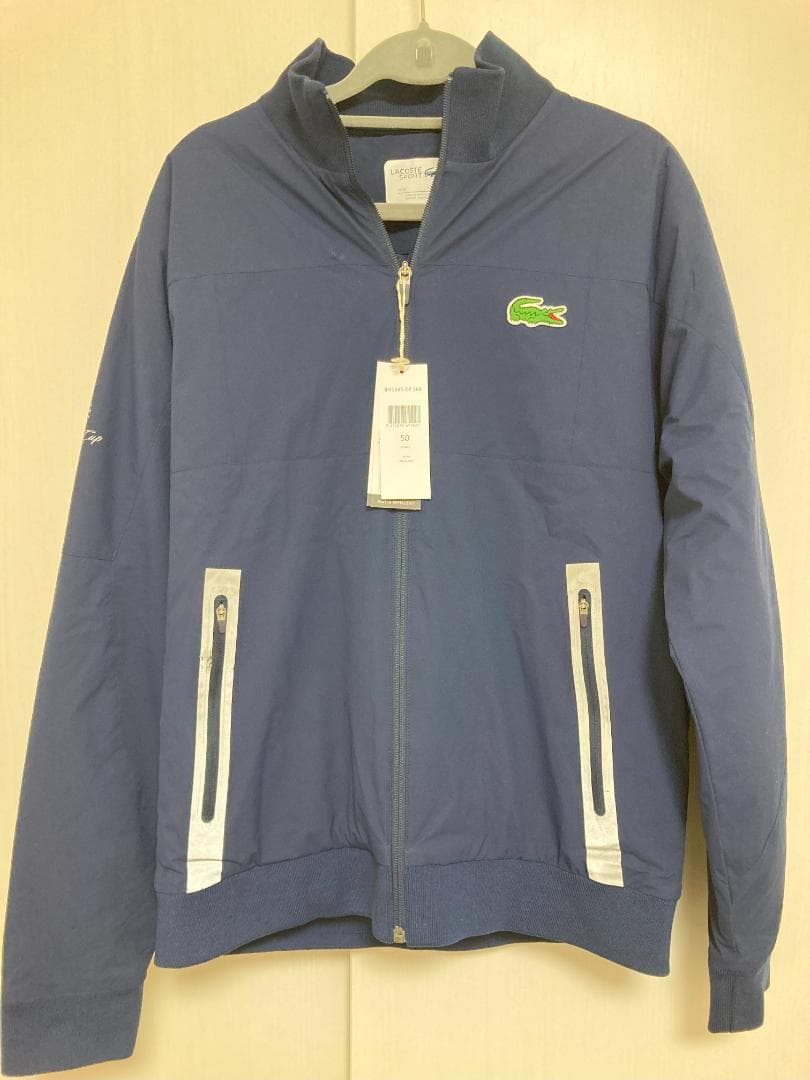 Lacoste ネイビー ジップアップ ゴルフ ジャケット M