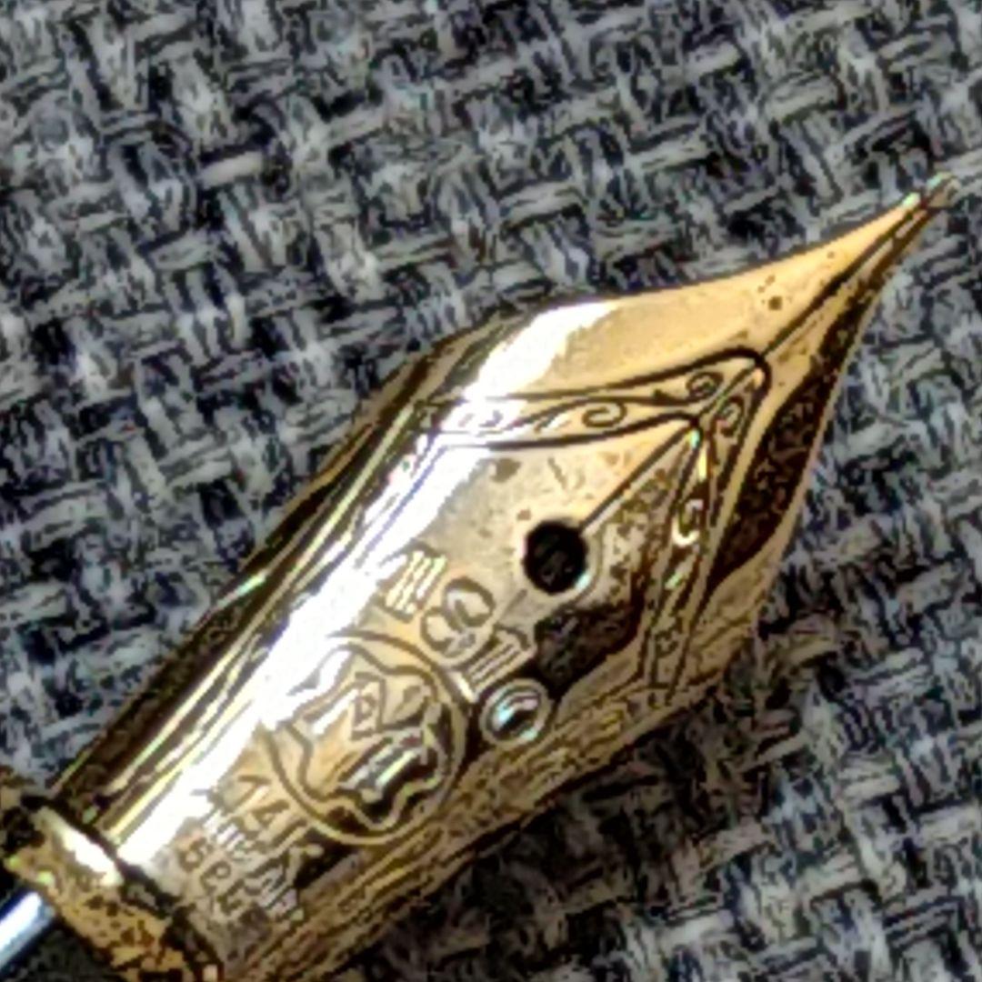 14Ｋ金先♪万年筆・ボールペンセットMONTBLANC-MEISTERSTUCK